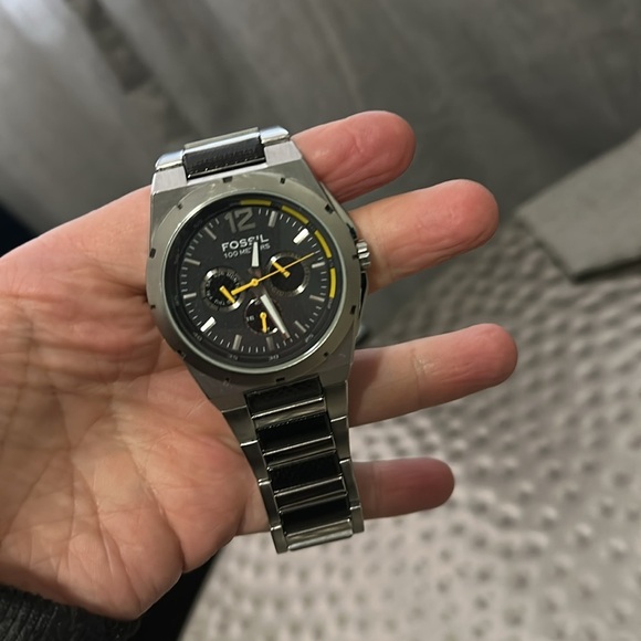 Fossil Other - Men’s Fossil Black and Silver Watch